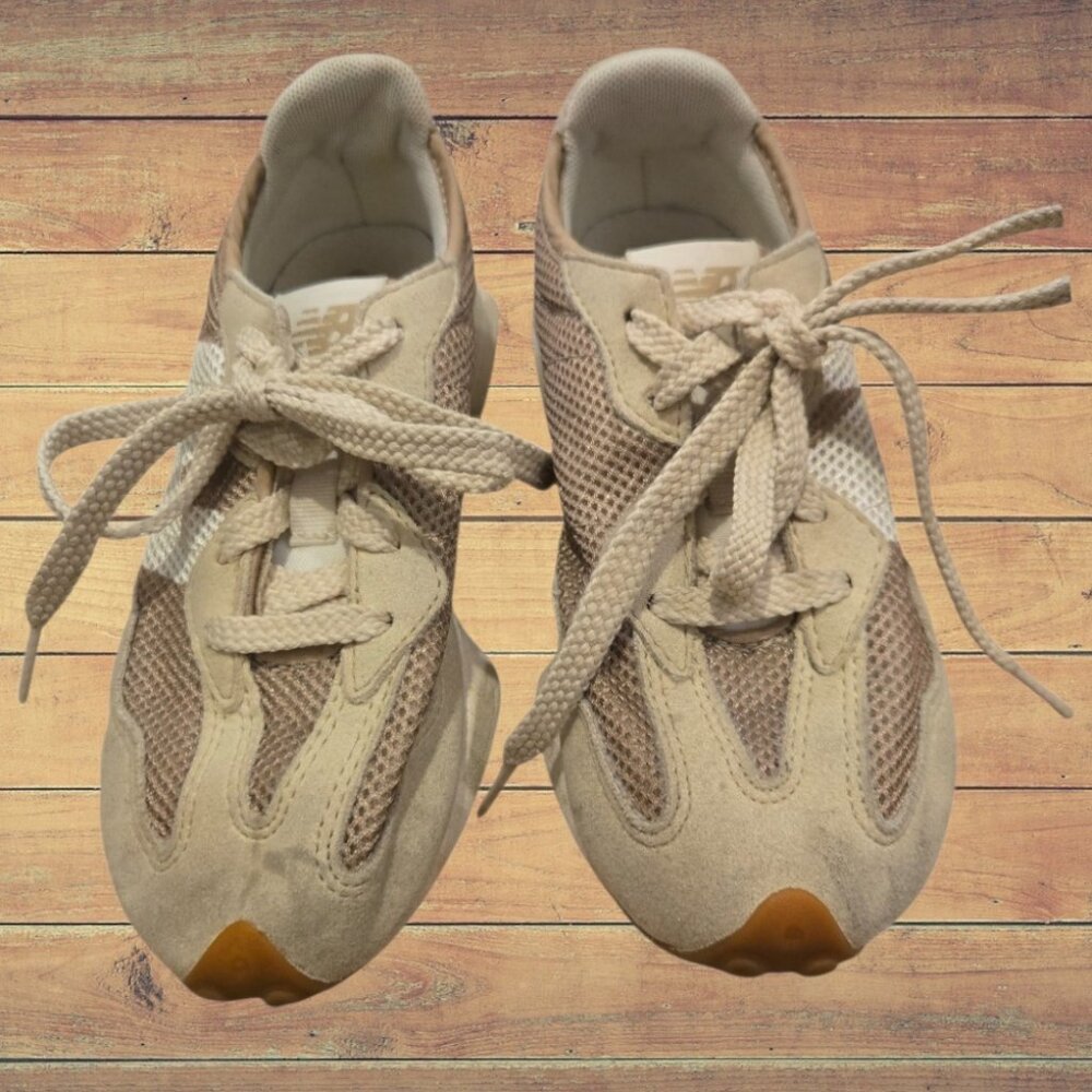 New Balance 327 Kids Sneakers - Tan & Cream - Little Kid Size 13